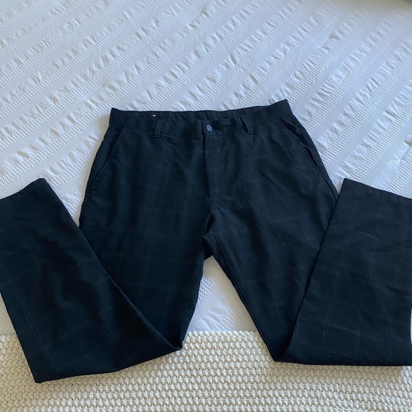 Zara Men's Dark Checkered Dress Pants Large - Picture 1 of 4